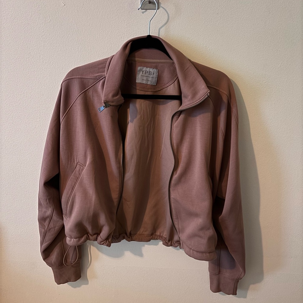 ABERCROMBIE & FITCH YPB neoKNIT Cinched Full-Zip Willow S